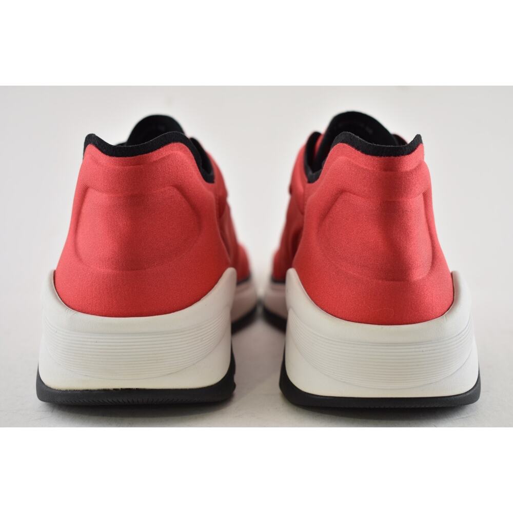 Chanel Mens 19P Red Lycra White Black CC Logo Lace Low Top Trainer Sneaker 41 8 - Picture 11 of 12